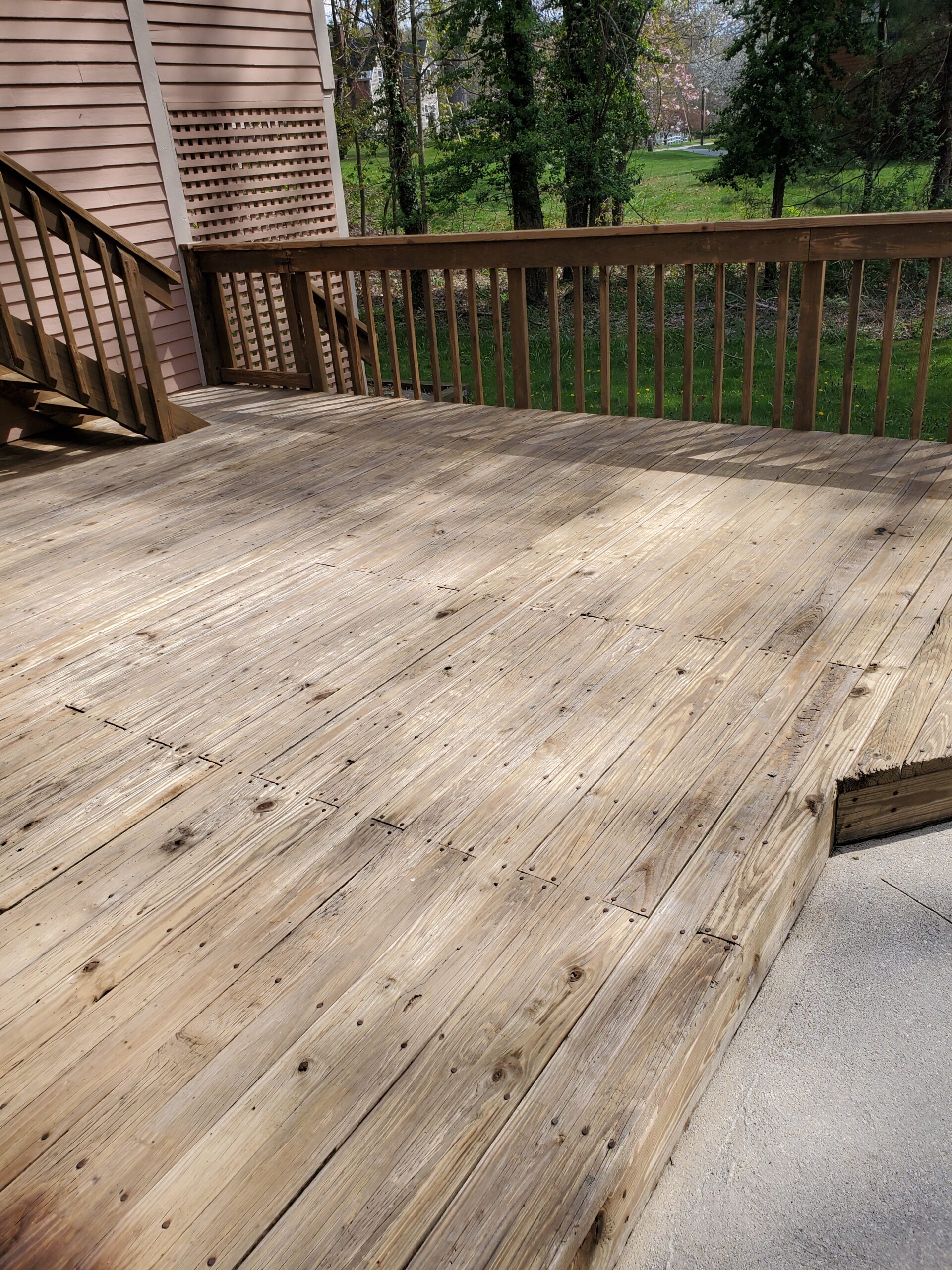 Deck Floor Staining Push Brush