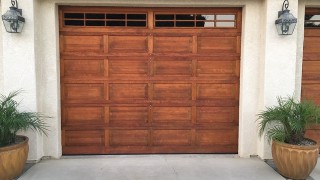 Armstrong Clark Redwood Tone Garage Door